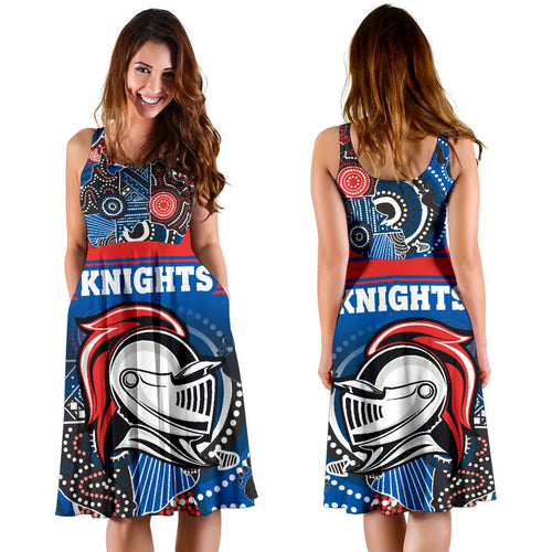 Knights Women's Dress Newcastle Aboriginal Horizontal Style - Vibe Hoodie