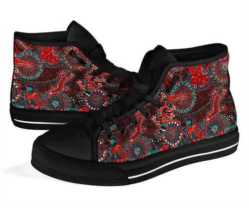 high-top-shoes-aboriginal-animal-dot-acrylic-paint