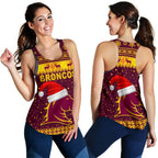 Brisbane Women Racerback Tank Broncos Christmas Unique Vibes - Maroon - Vibe Hoodie