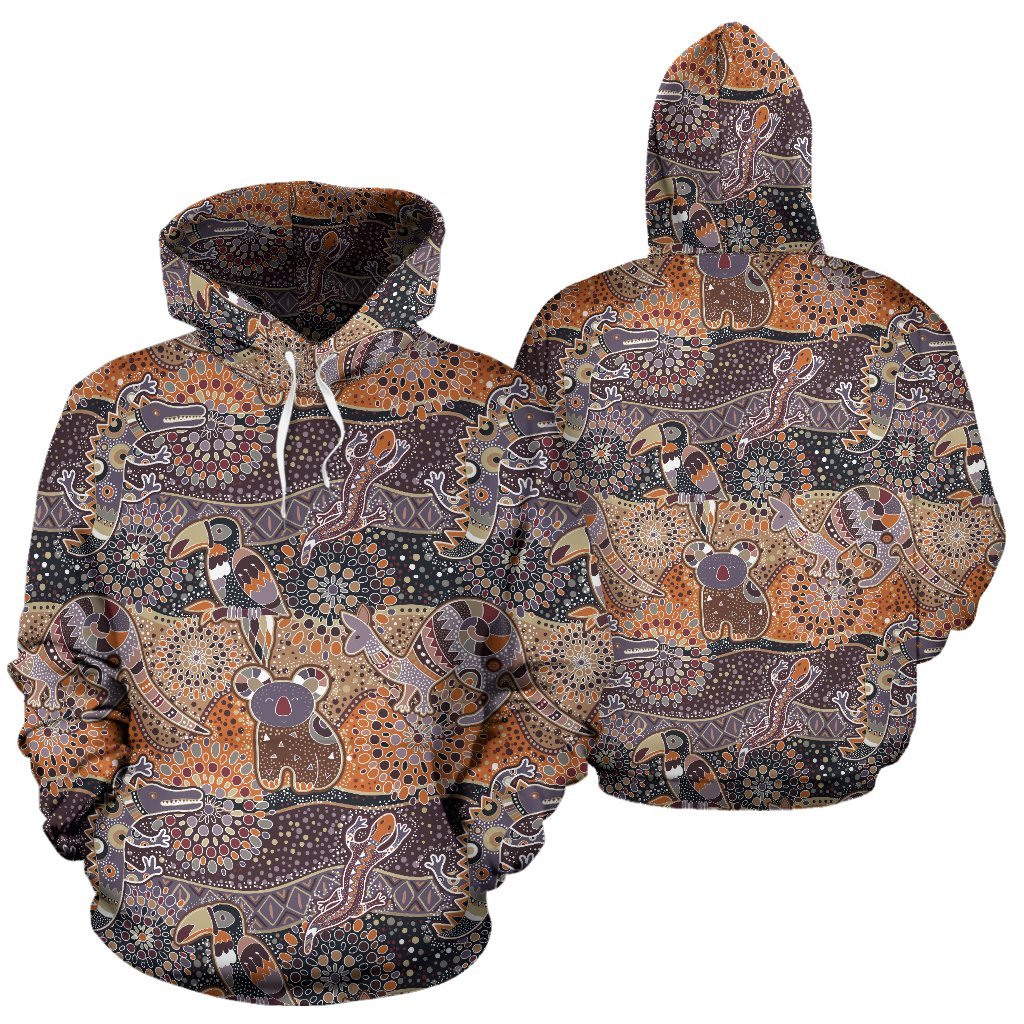 aboriginal-hoodie-koala-kangaroo-lizard-patterns-australian-animals