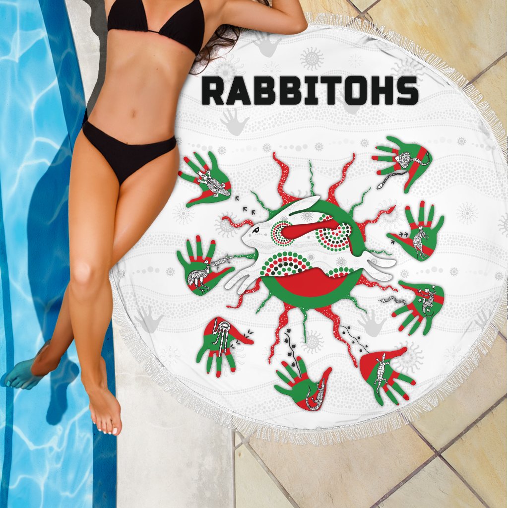 rabbitohs-indigenous-beach-blanket-animals-aboriginal