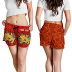 [Custom] Aboriginal Women's Shorts - Australia Map Hand Patterns Spider Web - Vibe Hoodie