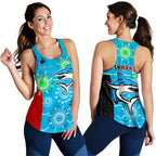 Naidoc Sharks 2021 Women Racerback Tank Indigenous Life LT13 - Vibe Hoodie