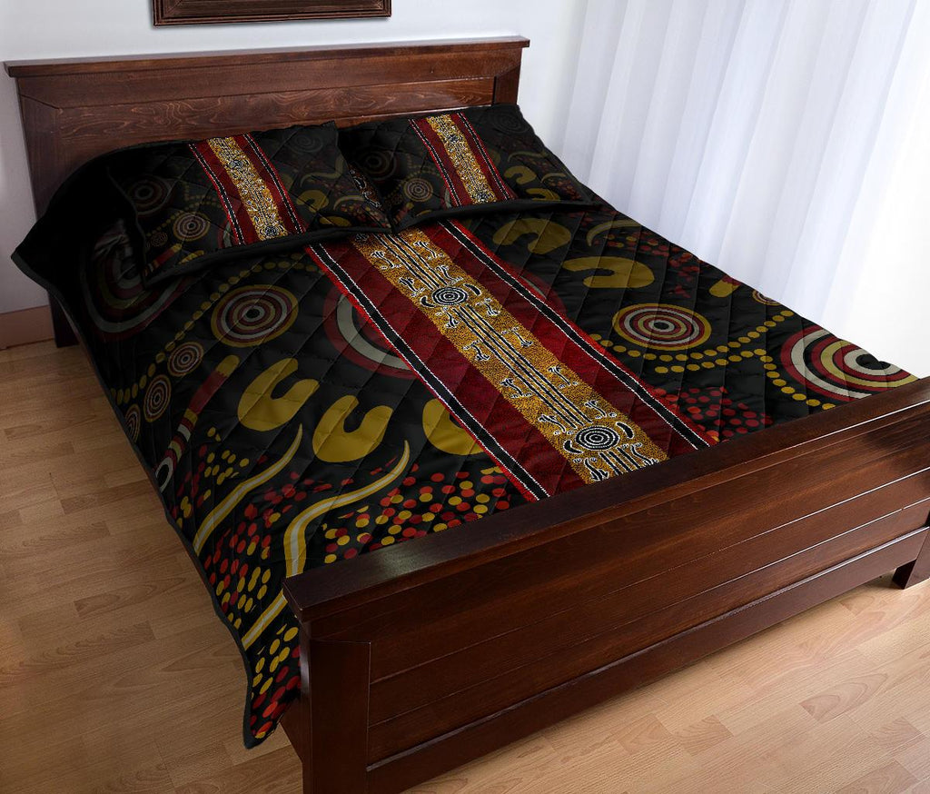 quilt-bed-set-aboriginal-dot-panting-art-stripe-lines