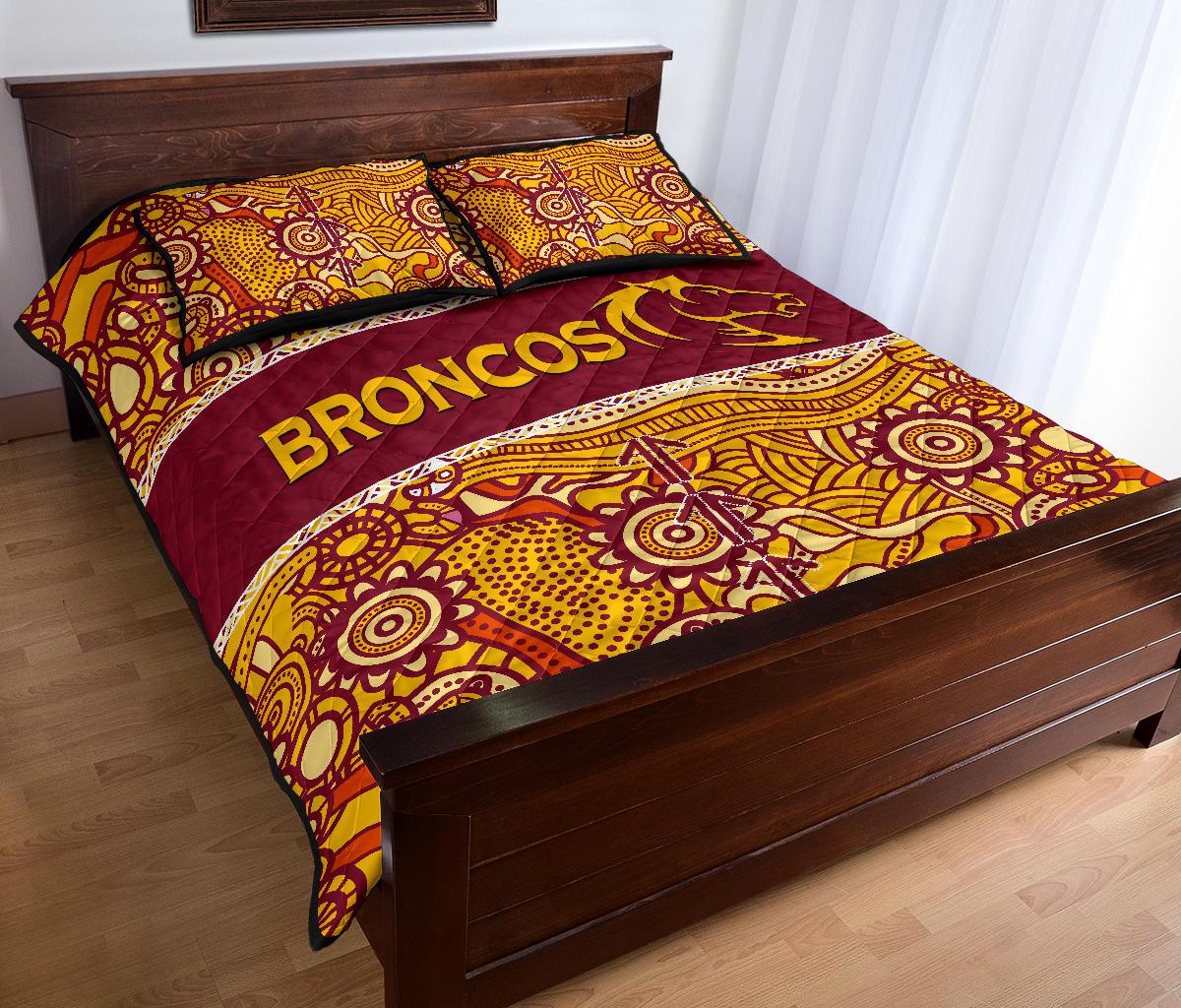 brisbane-broncos-quilt-bed-set-aboriginal-patterns