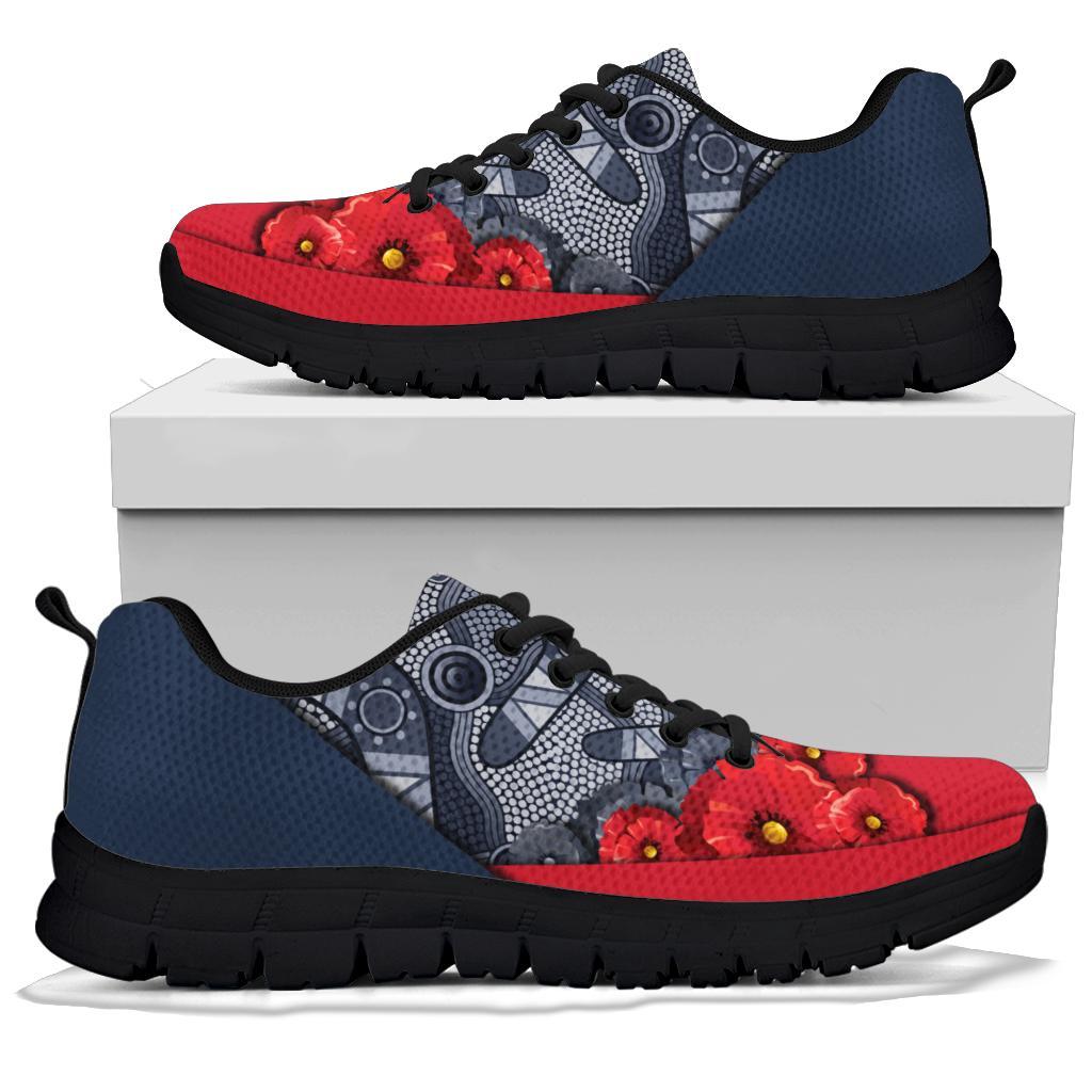 aboriginal-sneakers-anzac-day-poppy-flower-dot-painting