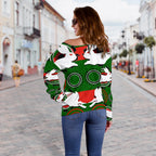 Rabbitohs Women's Off Shoulder Sweater Aboriginal Special - Vibe Hoodie