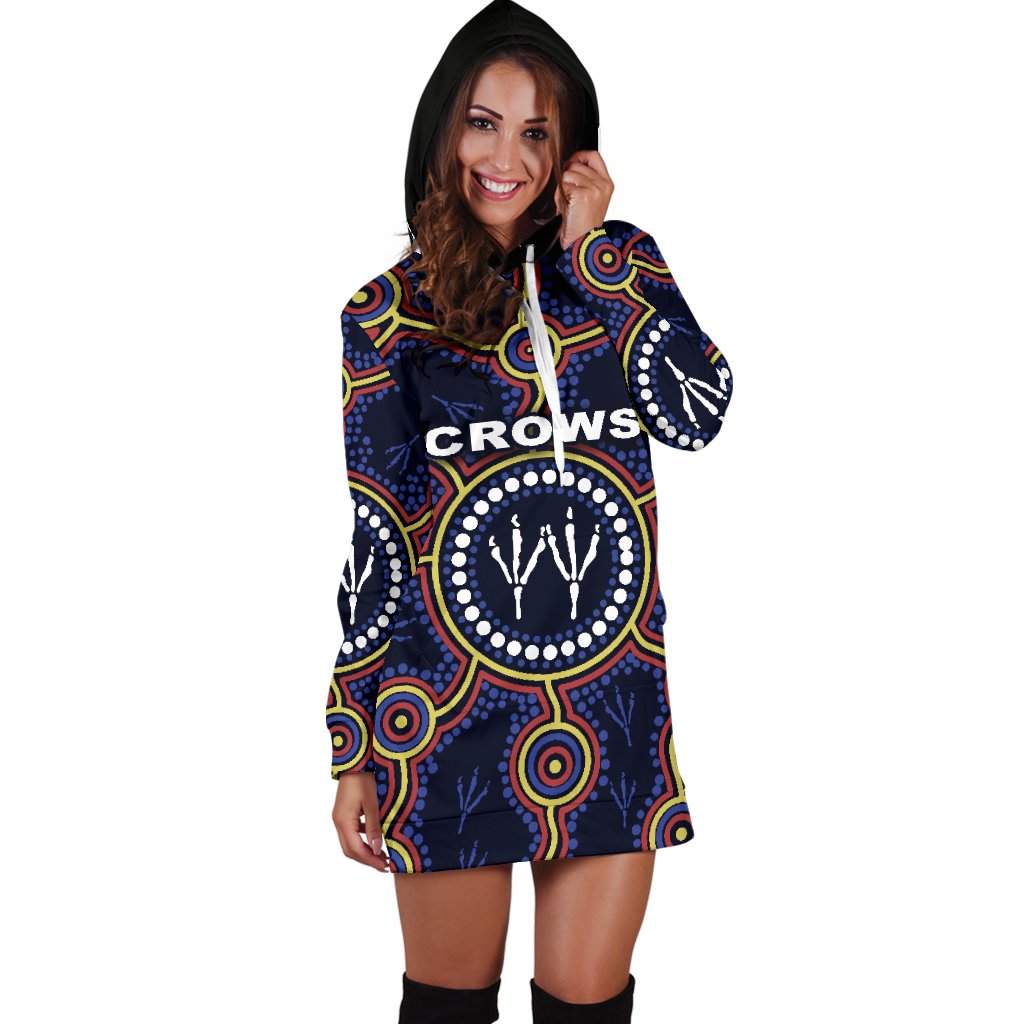 adelaide-women-hoodie-dress-indigenous-crows-footprint