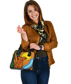 Shoulder Handbag - Australian Aboriginal Dot Painting Koala - Vibe Hoodie