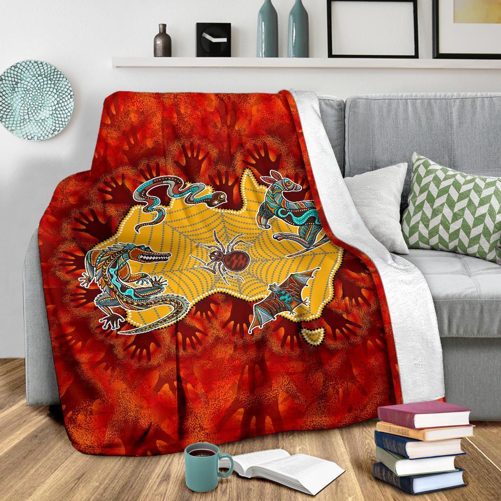 aboriginal-premium-blanket-australia-map-hand-patterns-spider-web