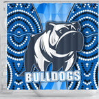 bulldogs-shower-curtain-indigenous-snappy