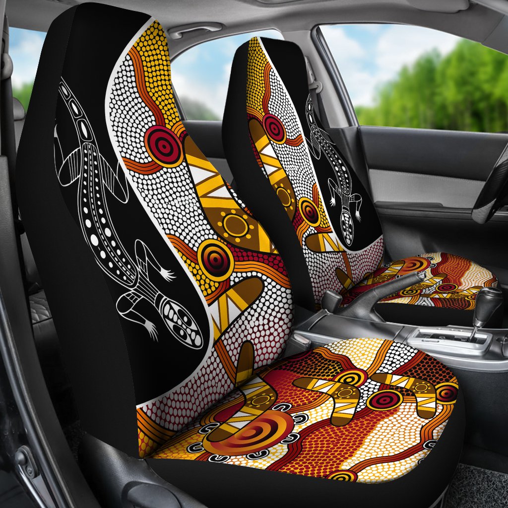 aboriginal-car-seat-covers-dot-painting-lizard-boomerang-seat-covers