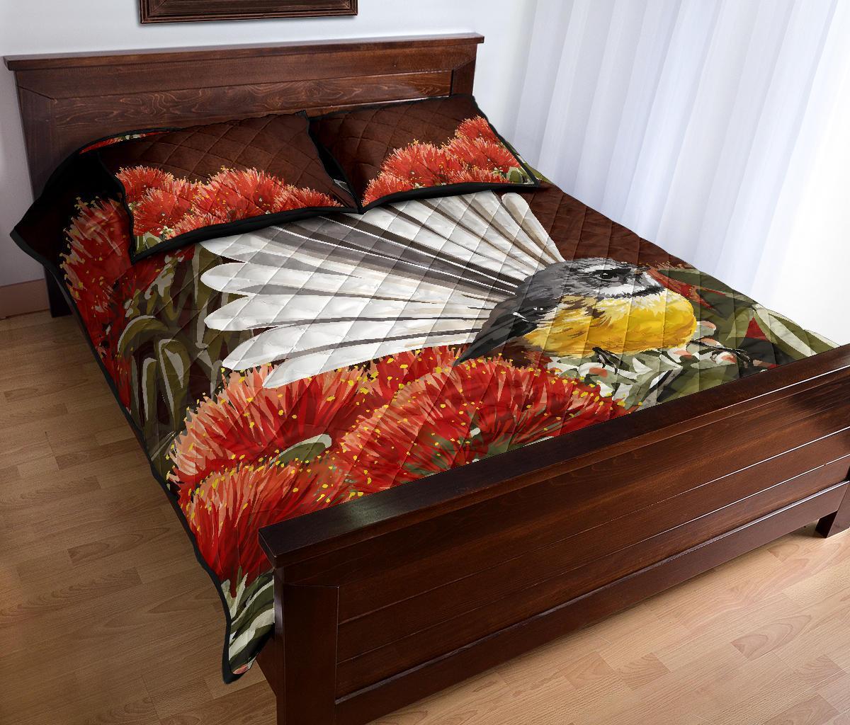 fantail-with-pohutukawa-new-zealand-quilt-bed-set