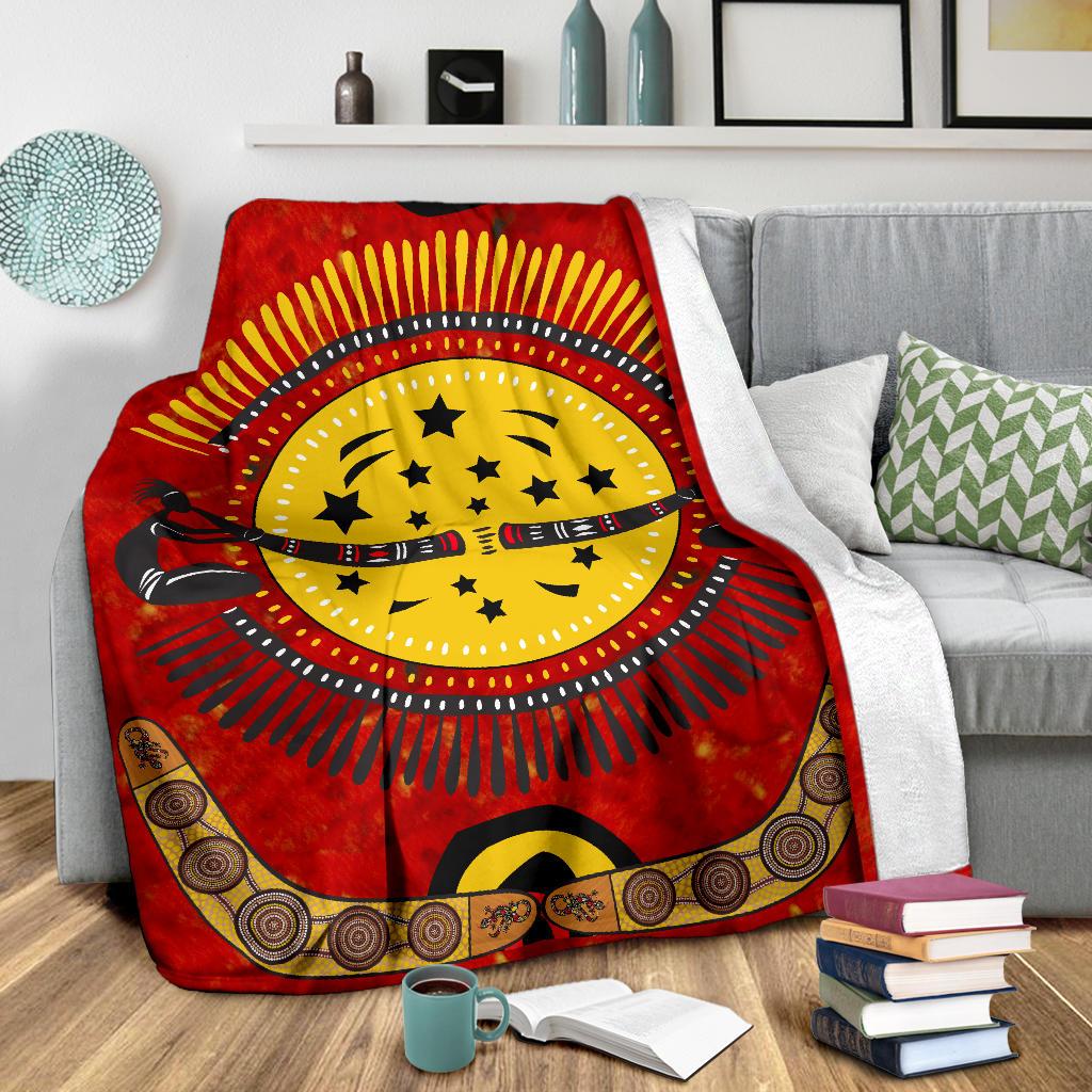 premium-blanket-lizard-and-boomerang-pattern