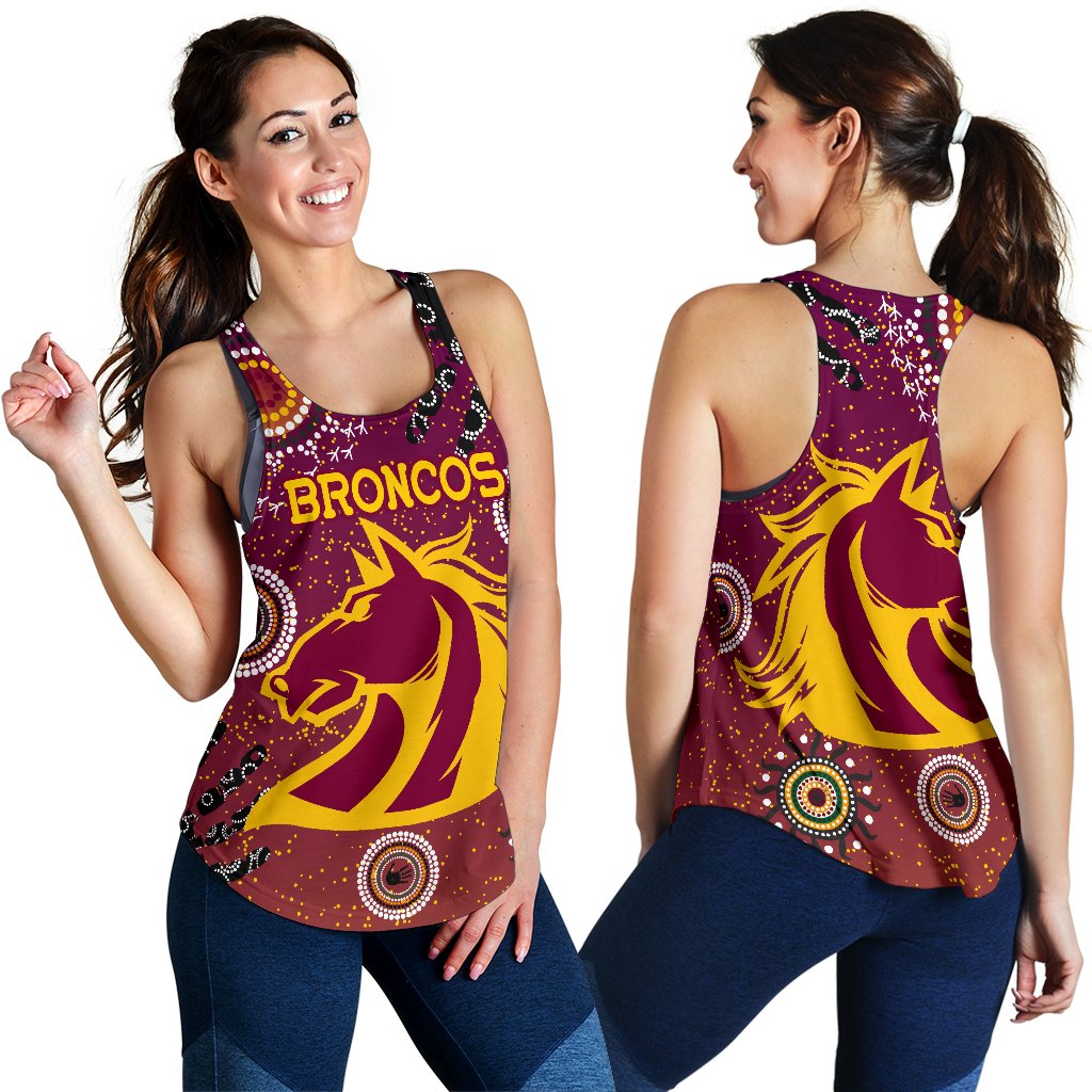 Brisbane Broncos Women Racerback Tank Indigenous Country Style - Vibe Hoodie