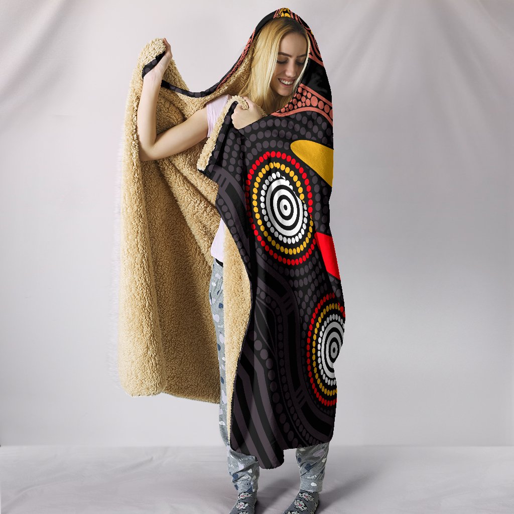 aboriginal-hooded-blanket-boomerang-art-circle-dot-painting