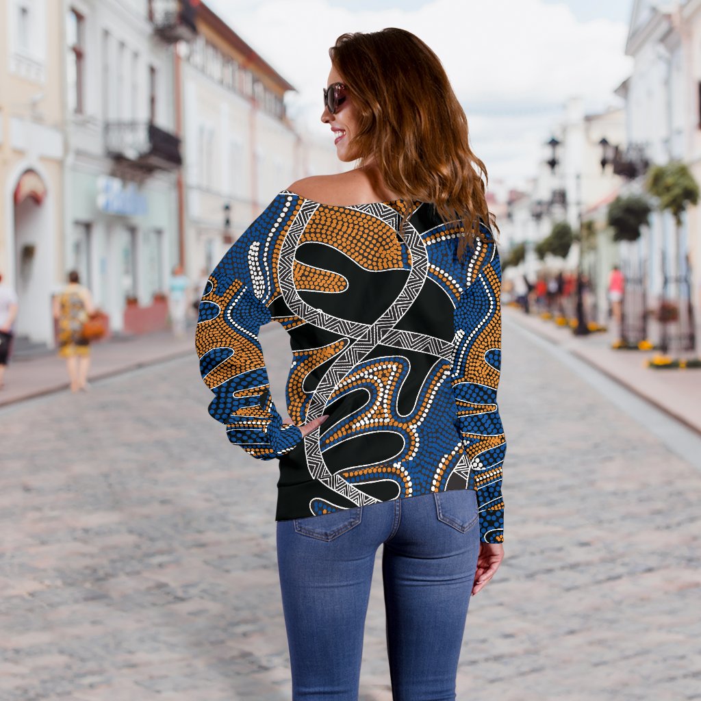 Parramatta Off Shoulder Sweater Eels Indigenous Version - Vibe Hoodie