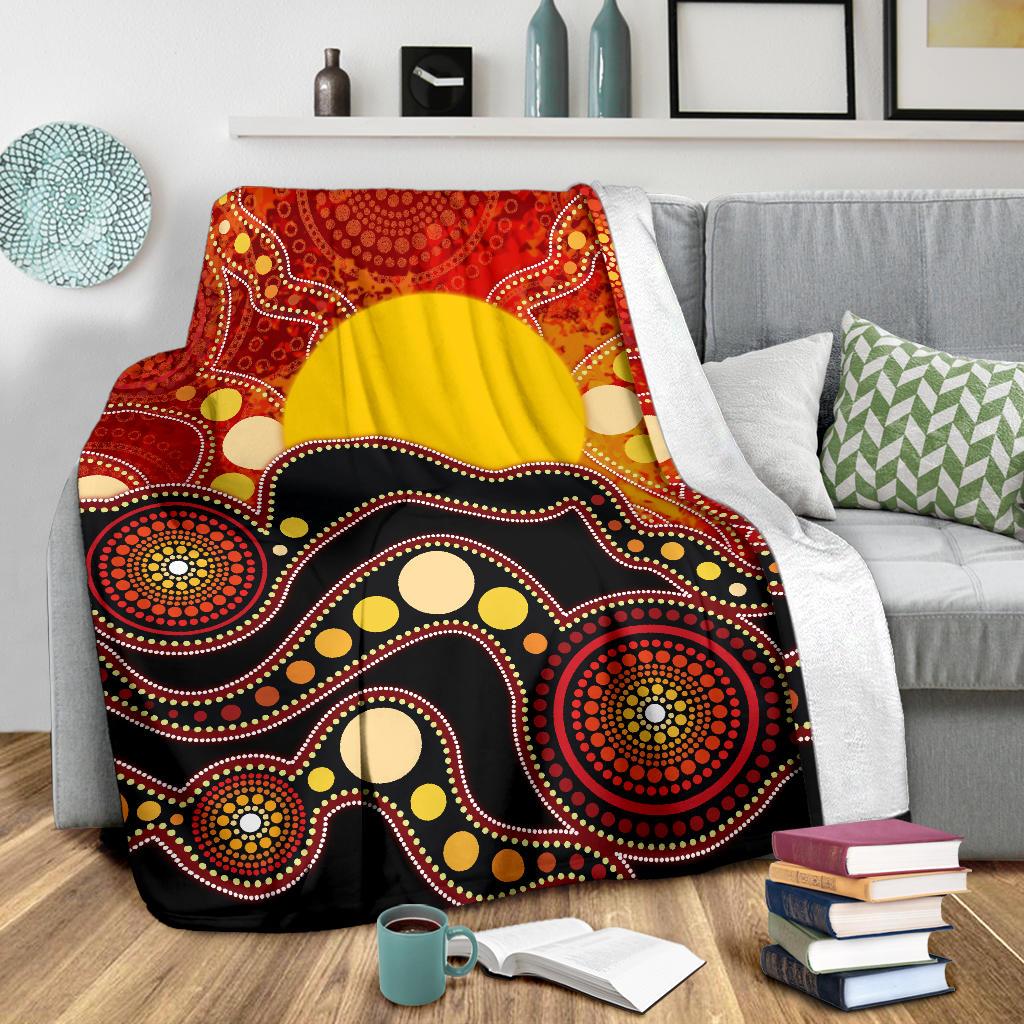 aboriginal-premium-blanket-aboriginal-lives-matter-flag-dot-painting-art