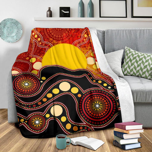 aboriginal-premium-blanket-aboriginal-lives-matter-flag-dot-painting-art
