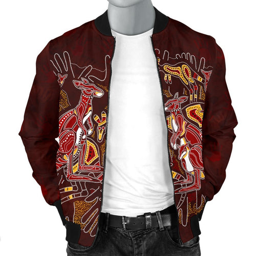 aboriginal-mens-bomber-jacket-kangaroo-family-with-hand-art