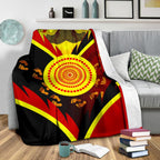 aboriginal-premium-blanket-indigenous-flag-with-footprint-hand-art