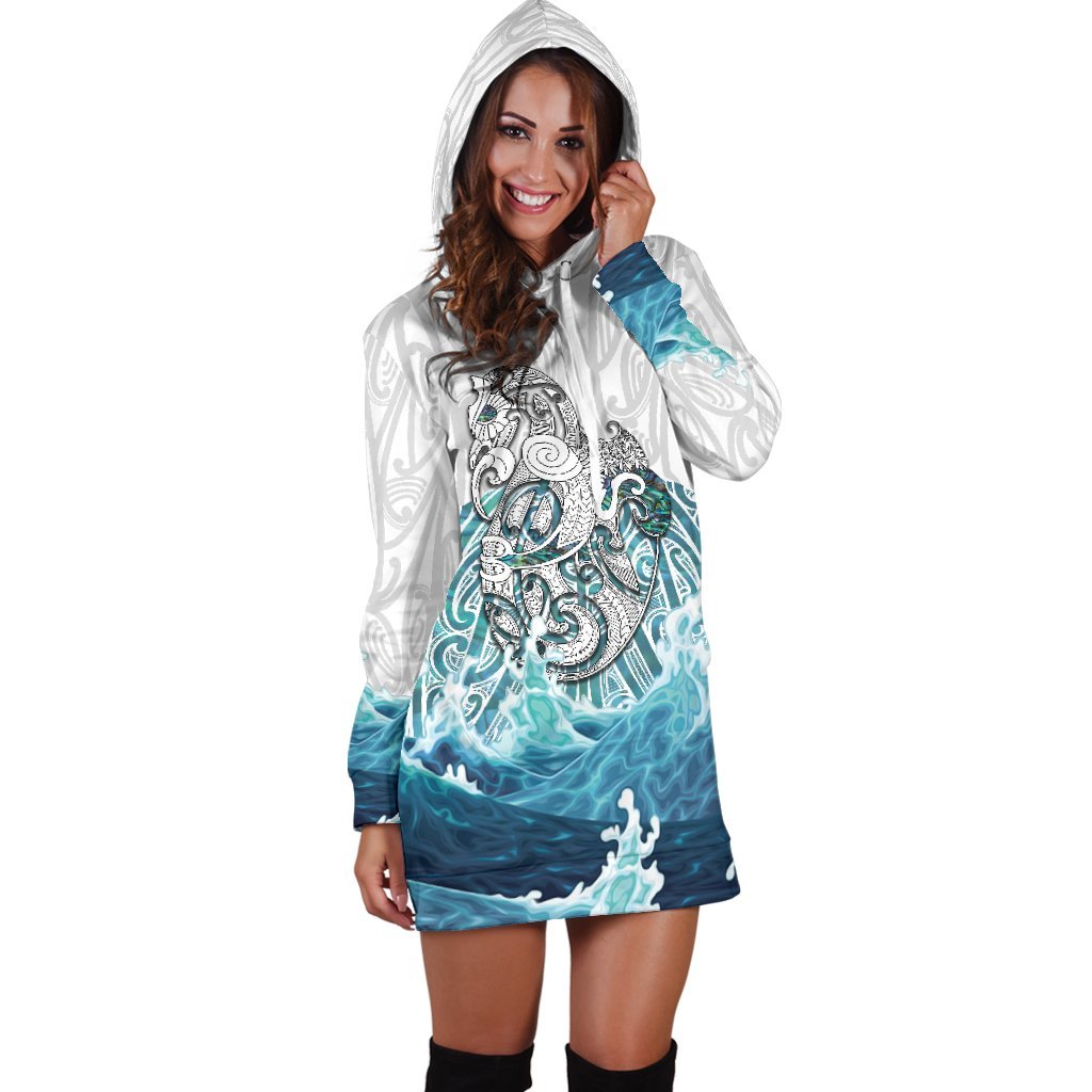 maori-manaia-the-blue-sea-womens-hoodie-dress-white
