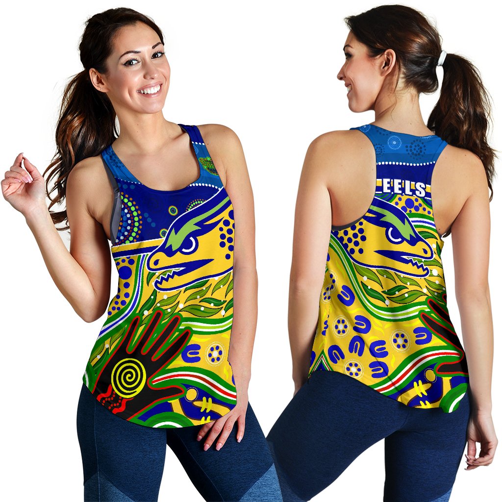 Eels Naidoc Special Women Racerback Tank - Vibe Hoodie