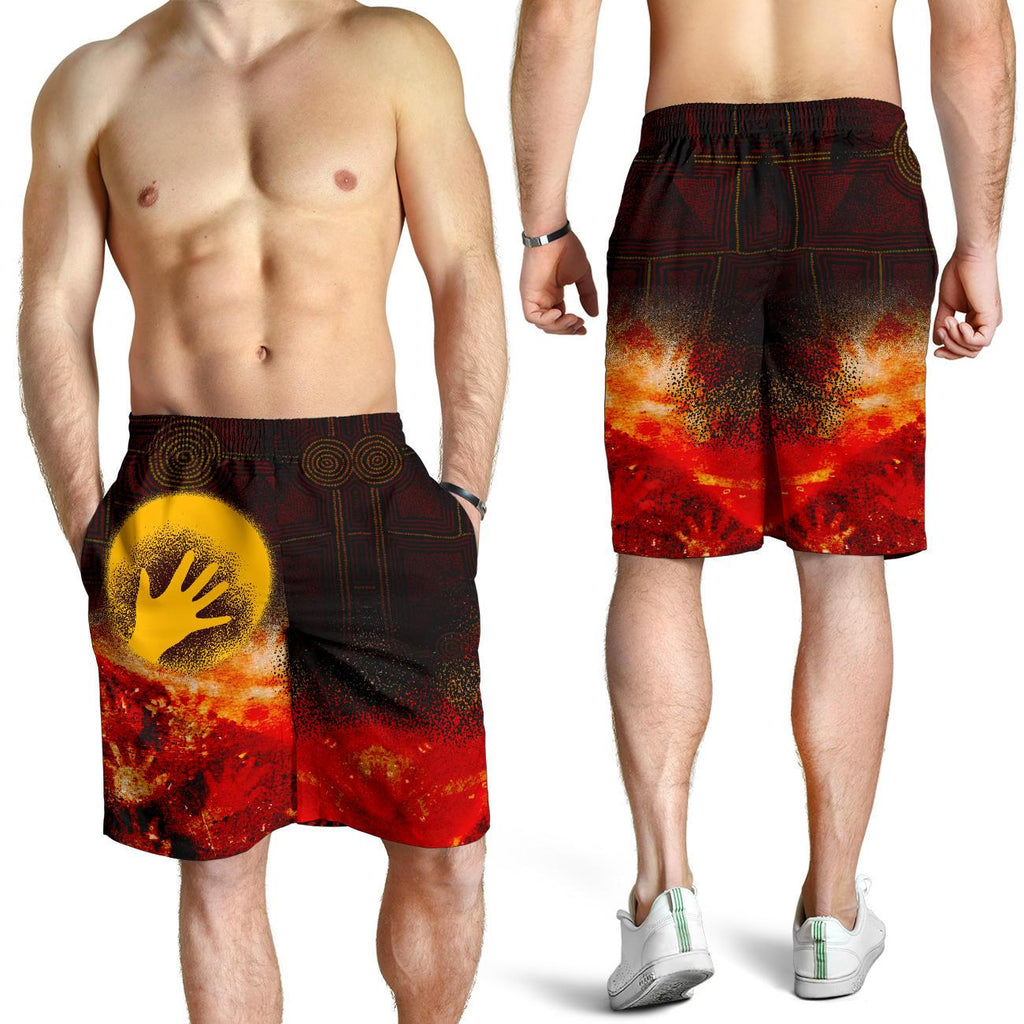 aboriginal-mens-shorts-indigenous-flag-hand-art