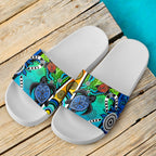 aboriginal-slide-sandals-indigenous-turtle-dot-painting-art-ver-01