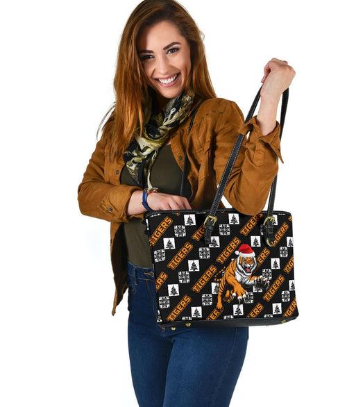 wests-christmas-small-leather-tote-tigers-fancy