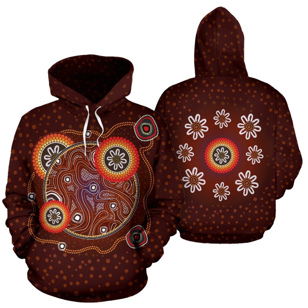 hoodie-aboriginal-dot-painting-hoodie-earth-unisex