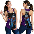 New Zealand Tui Bird Women Racerback Tank, Pohutukawa - Purple - Vibe Hoodie