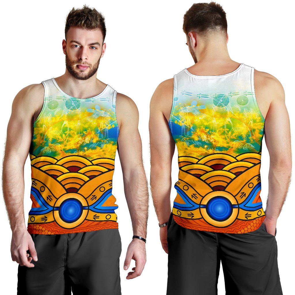 aboriginal-mens-tank-top-australia-kangaroo-sky