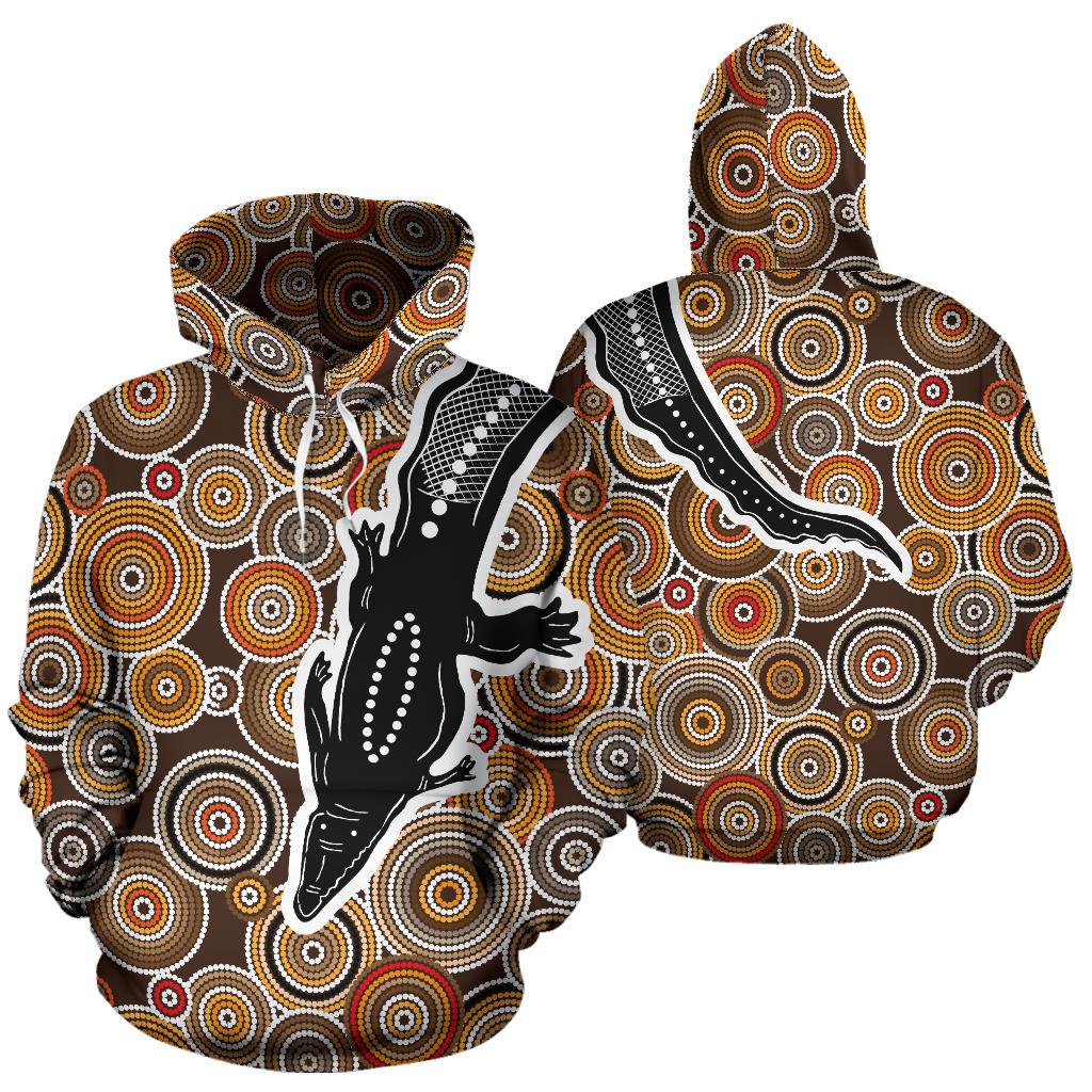 aboriginal-hoodie-crocodile-patterns-circle-dot-painting