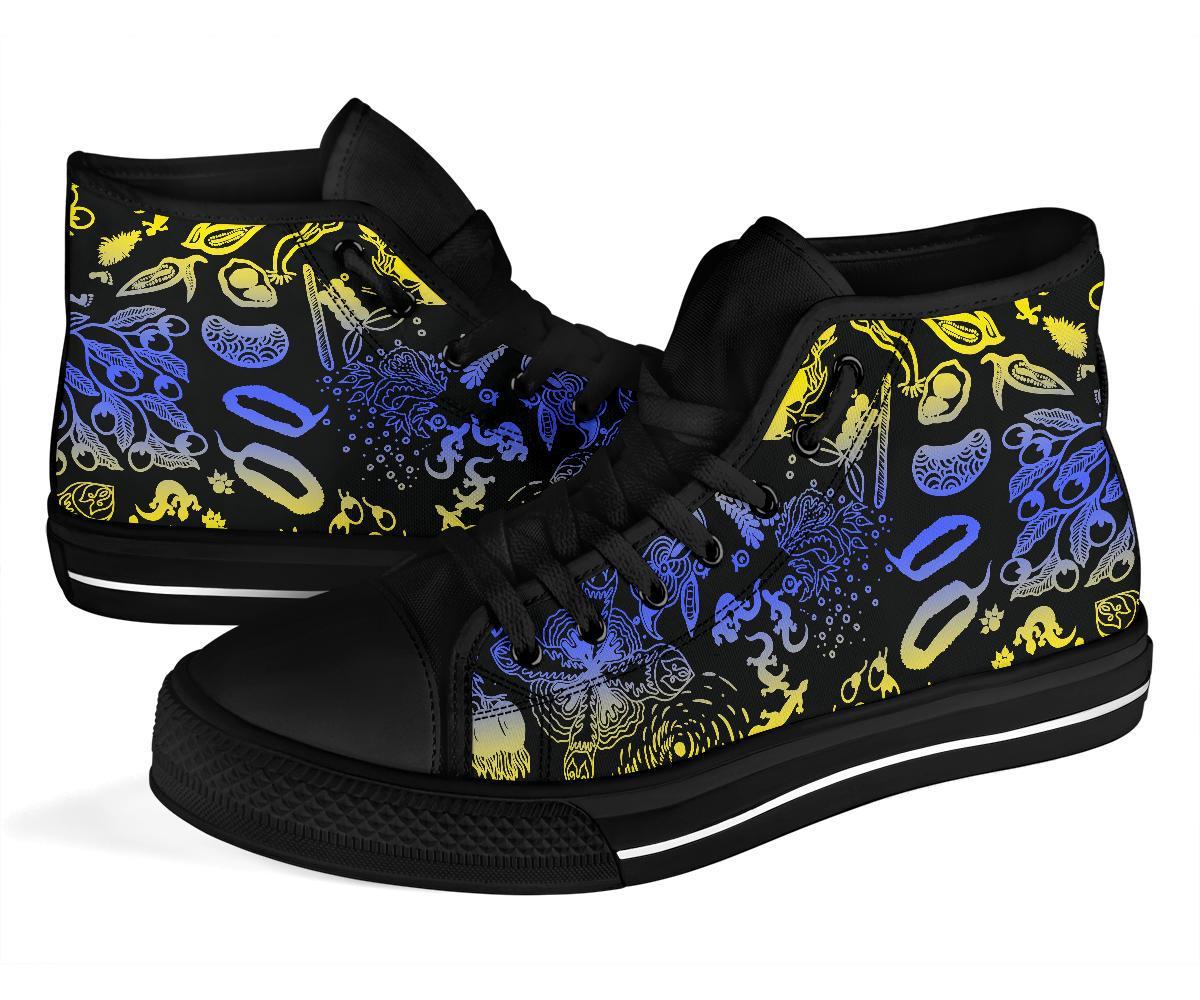 high-top-shoes-australian-aboriginal-golden-wattle-unisex