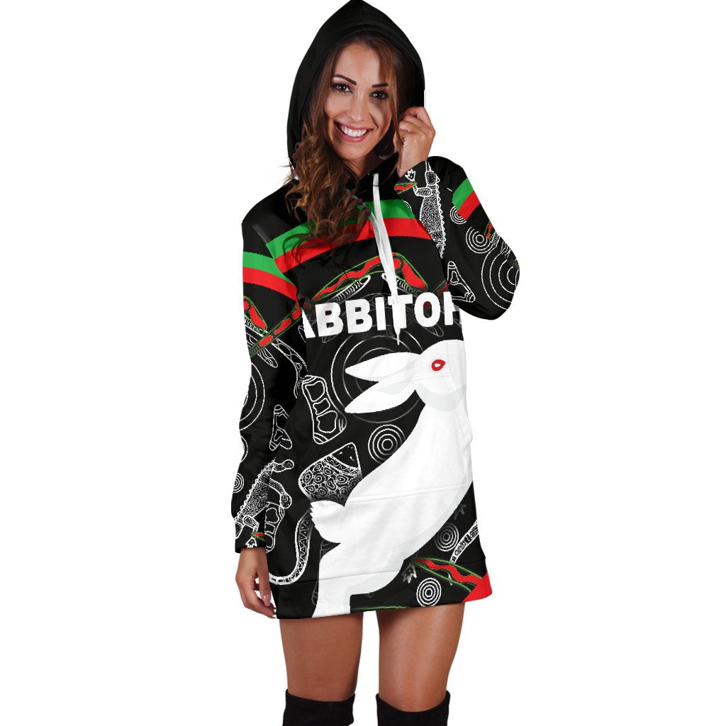 rabbitohs-women-hoodie-dress-indigenous-mystery-vibes