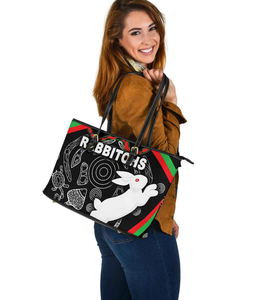 rabbitohs-large-leather-tote-indigenous-mystery-vibes