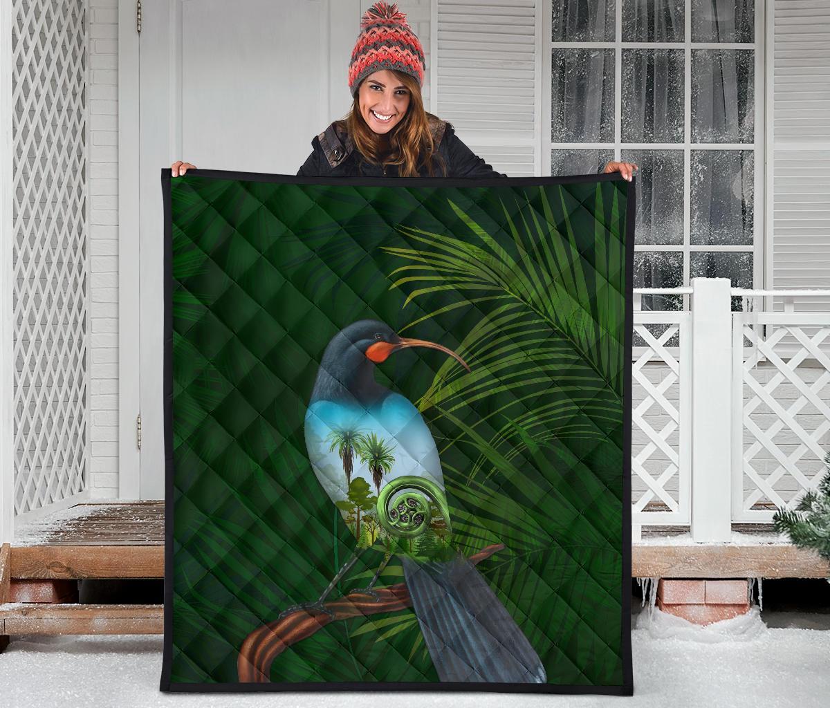 huia-bird-new-zealand-premium-quilt