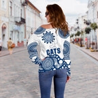 Cats Off Shoulder Sweater Geelong Indigenous - Vibe Hoodie