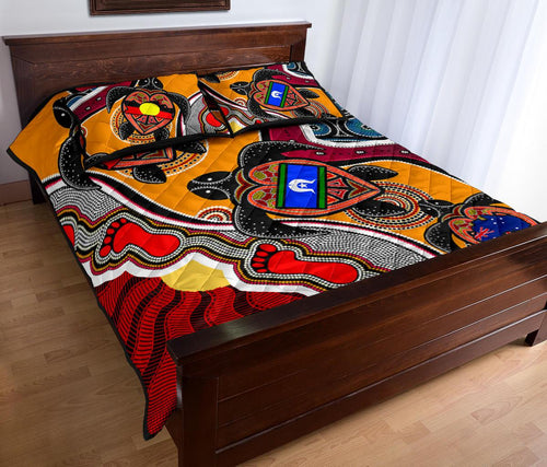 1saustralia-quilt-bed-set-australia-aboriginal-dots-with-turtle-and-naidoc-flags