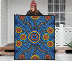 aboriginal-premium-quilt-aboriginal-flower-blue-dot-painting-art