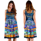 (Custom text) Women's Dress - Kangaroo Dreaming - Vibe Hoodie