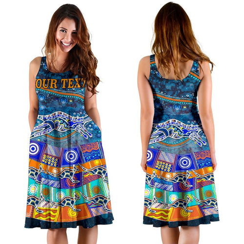 (Custom text) Women's Dress - Kangaroo Dreaming - Vibe Hoodie