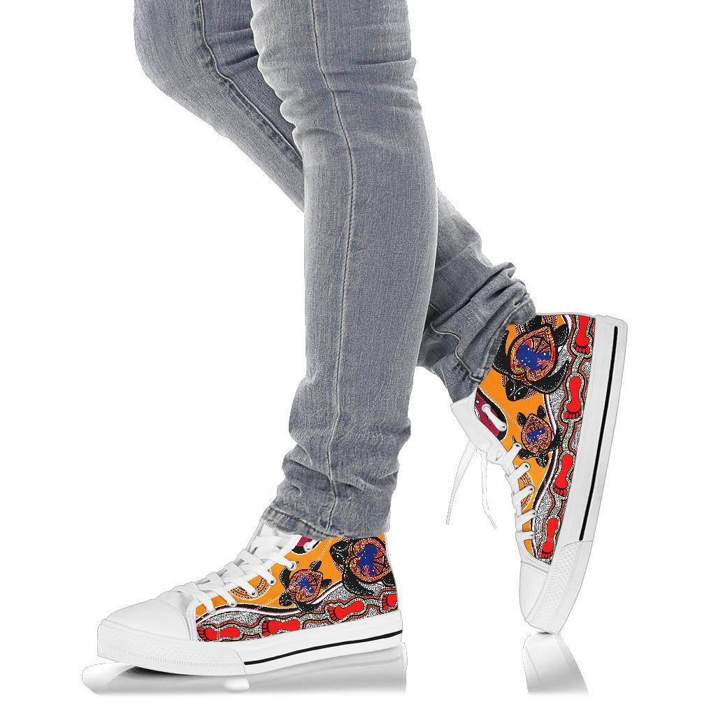 canvas-shoes-aboriginal-patterns-shoes-turtle-high-top