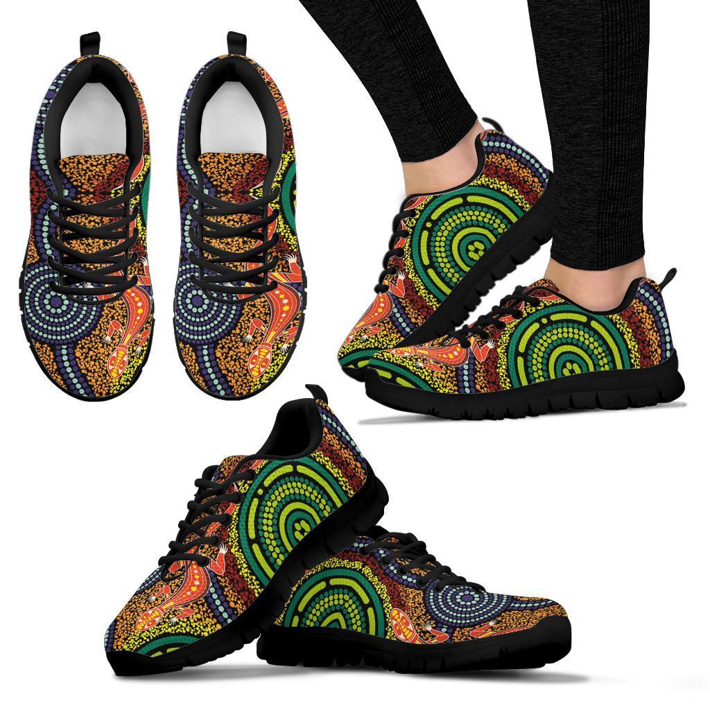 1st-australia-sneakers-aboriginal-two-lizards-dot-painting-circle