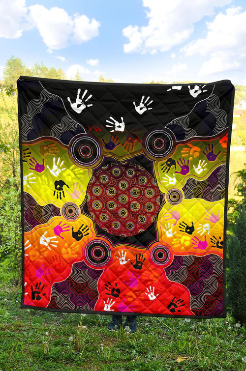 aboriginal-premium-quilt-indigenous-circle-dot-painting-hand-art
