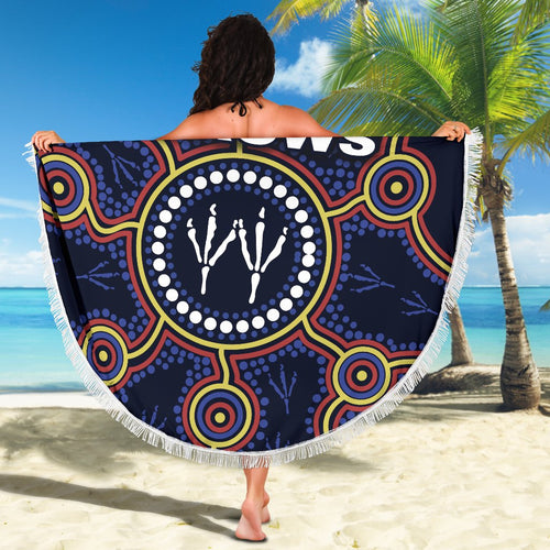 adelaide-beach-blanket-indigenous-crows-footprint