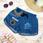 Naidoc Sharks Women Shorts Cronulla Aboriginal Style - Vibe Hoodie