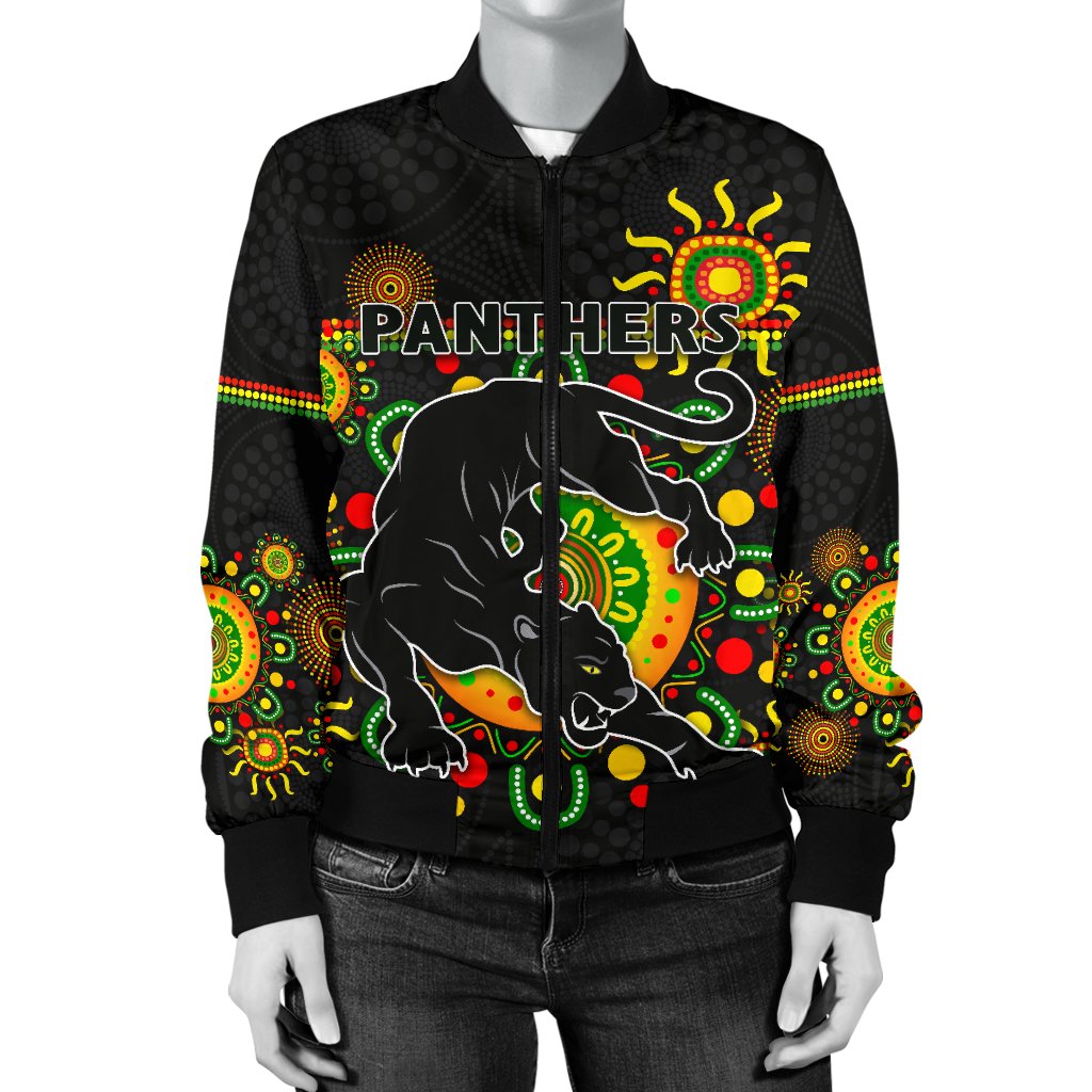 penrith-women-bomber-jacket-indigenous-panthers-black