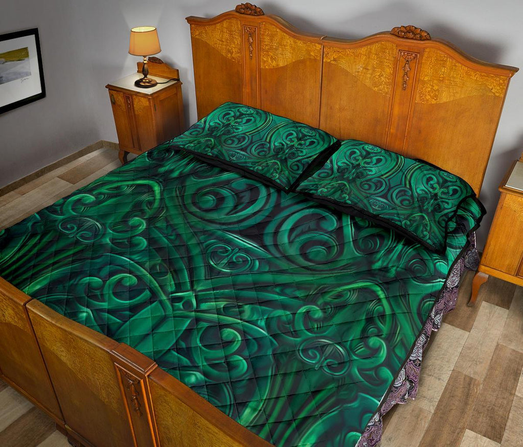 quilt-bed-set-nz-new-zealand-warriors-green